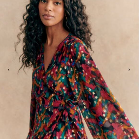 Sezane LINOY DRESS in Lucky Print NWT - Picture 3 of 16